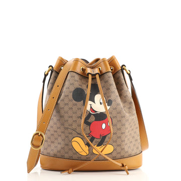 Gucci Disney Mickey Mouse Bucket Bag Printed Mini GG Coated Canvas