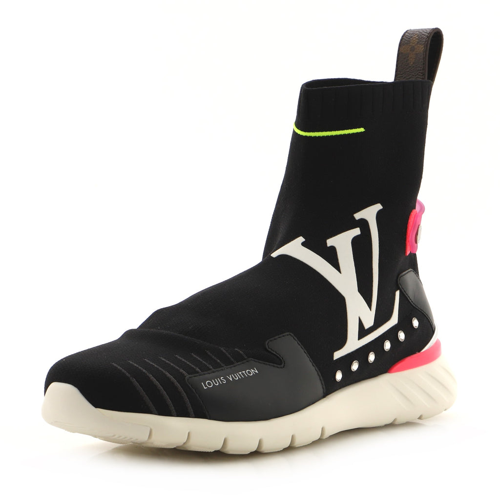 Louis Vuitton Women's Aftergame Sneaker Boots Stretch Fabric Black