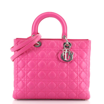 Christian Dior Lady Dior Bag Cannage Quilt Lambskin Large