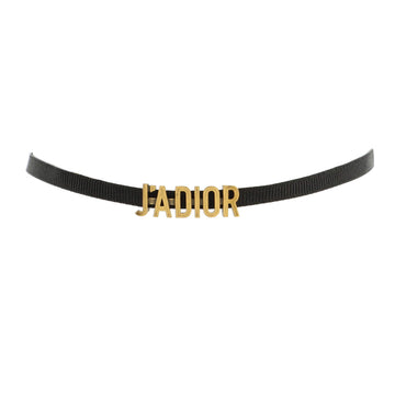 Christian Dior J'Adior Choker Necklace Grosgrain Ribbon and Metal