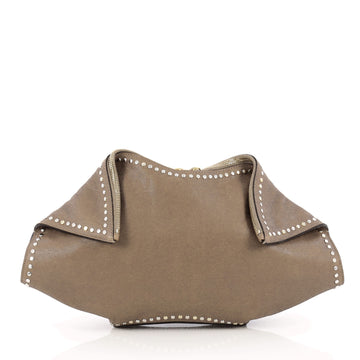 Alexander McQueen De Manta Clutch Studded Leather Large neutral