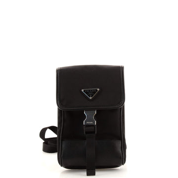 Prada Smartphone Case Crossbody Bag Tessuto with Saffiano Leather
