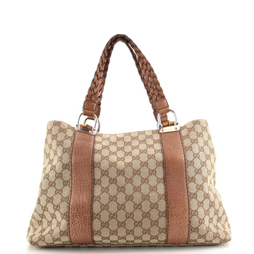 Gucci Bamboo Bar Tote GG Canvas Medium