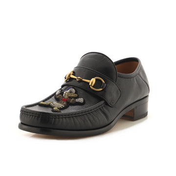 Gucci Men's Disney Donald Duck Horsebit Loafers Embroidered Leather