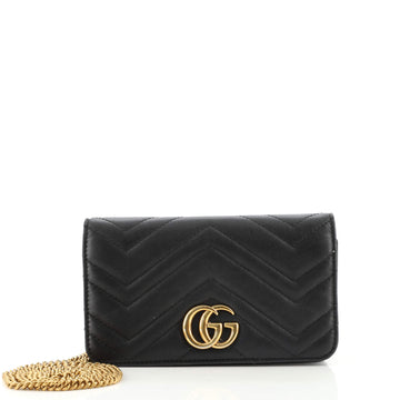 Gucci GG Marmont Chain Flap Bag Matelasse Leather Mini