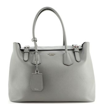 Prada Buckle Tote Saffiano Leather Large