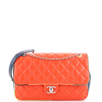 Chanel Cuba Color Flap Bag Quilted Lambskin Jumbo