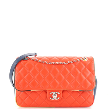 Chanel Cuba Color Flap Bag Quilted Lambskin Jumbo