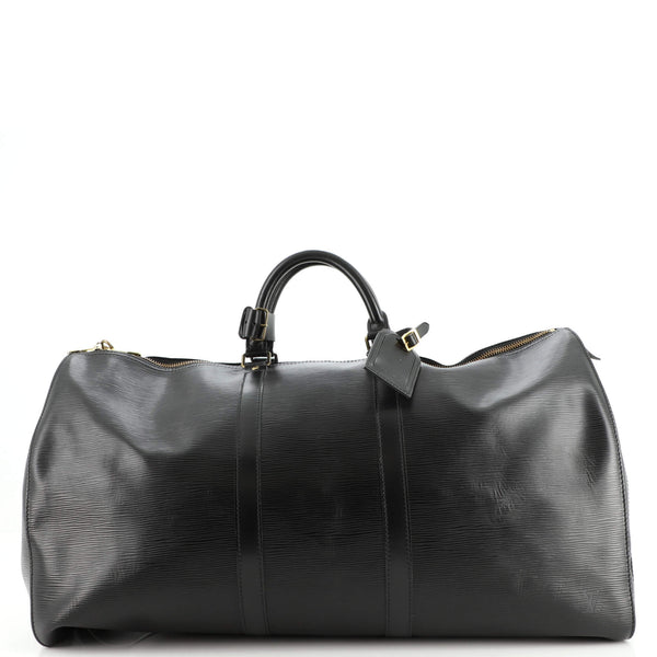 Louis Vuitton Black Epi Leather Keepall 55