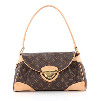 Louis Vuitton Beverly Handbag Monogram Canvas MM brown