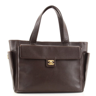 Chanel Vintage Front Pocket Tote Caviar Medium