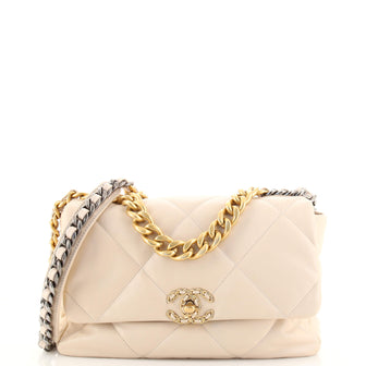 Chanel 19 Flap Bag Quilted Lambskin Large