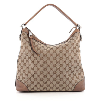 Gucci Miss GG Hobo GG Canvas with Leather Small