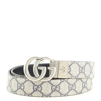Gucci GG Marmont Reversible Belt GG Coated Canvas and Leather Medium