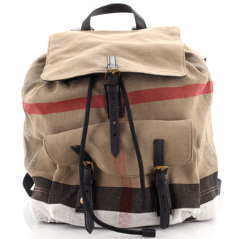 Burberry Brookdale Backpack Mega Check Canvas Medium
