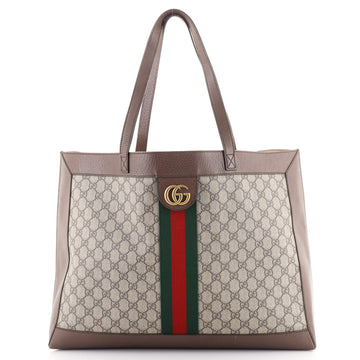 Gucci Ophidia Soft Open Tote GG Coated Canvas East West
