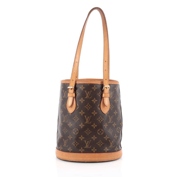 Louis Vuitton Petit Bucket Bag Monogram Canvas Brown