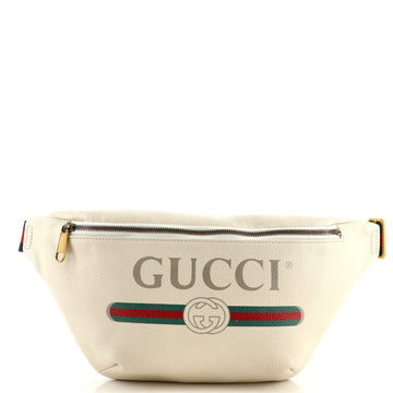 Gucci Logo Belt Bag Printed Leather Medium