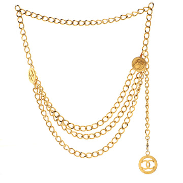 Chanel Vintage Medallion Charms Chain Belt Metal