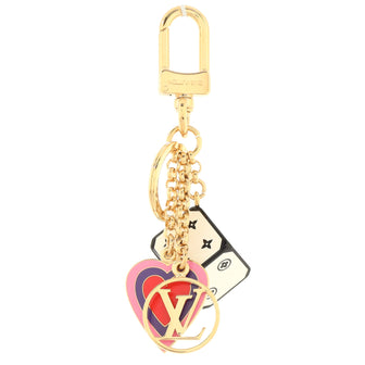 Louis Vuitton Game On Dice And Heart Bag Charm And Key Holder Metal and Enamel