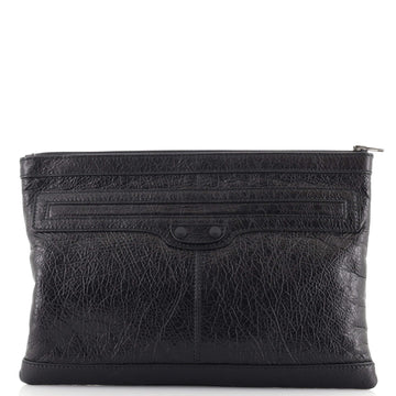 Balenciaga Classic City Clip Pouch Leather Medium