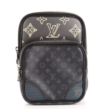 Louis Vuitton Amazone Sling Bag Patchwork Monogram Eclipse Canvas and Printed Leather