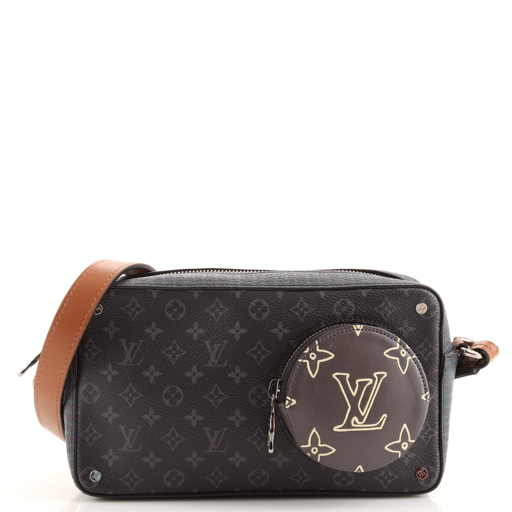Louis Vuitton, Bags, Louis Vuitton Volga On Strap Bag Monogram Eclipse  Canvas With Monogram Leather
