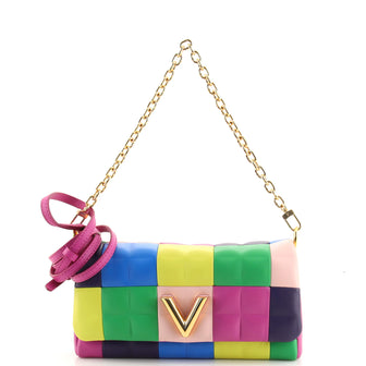 Louis Vuitton Pochette Twist Handbag Multicolor Patchwork Lambskin East West
