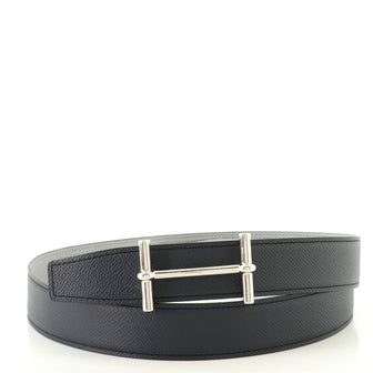 Hermes H D'Ancre Reversible Belt Metal and Leather Medium