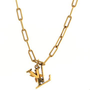 Louis Vuitton LV Flower Pendant Necklace Metal