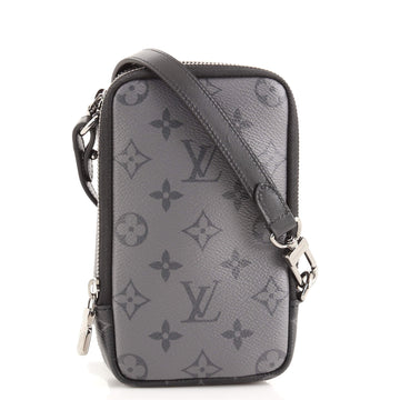 Louis Vuitton Double Phone Pouch Reverse Monogram Eclipse Canvas