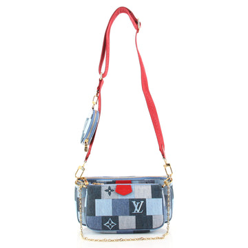 Louis Vuitton Multi Pochette Accessoires Damier and Monogram Patchwork Denim