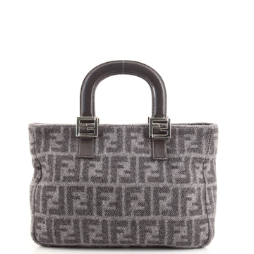 Fendi Vintage FF Handle Tote Zucca Wool Small