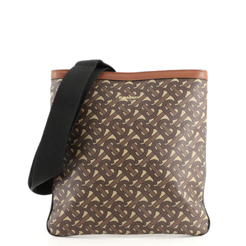 Burberry Zip Top Messenger TB Monogram Coated Canvas