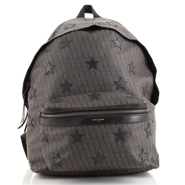 Saint Laurent City Backpack Monogram Canvas with Applique Medium
