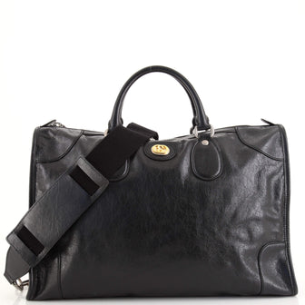 Gucci Zip Convertible Duffle Bag Leather Medium