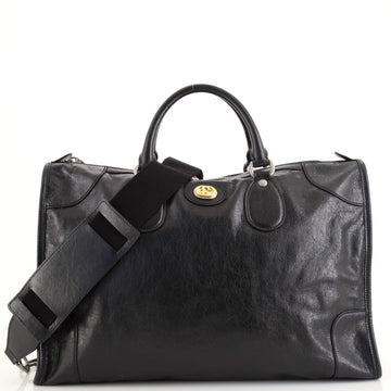 Gucci Zip Convertible Duffle Bag Leather Medium