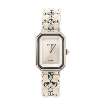 Chanel Premiere Rock Quartz Watch Stainless Steel and Leather with Mother of Pearl 20