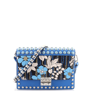 Prada Elektra Shoulder Bag Studded Printed Leather Small