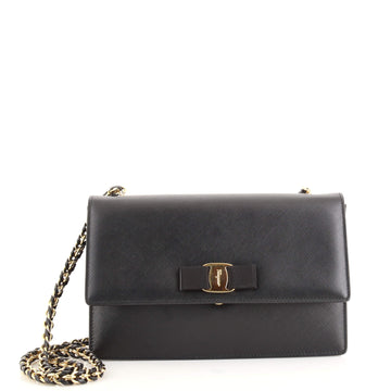 Salvatore Ferragamo Miss Vara Bow Crossbody Bag Leather Medium