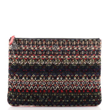 Chanel Paris-Salzburg O Case Clutch Quilted Tweed and Calfskin Medium