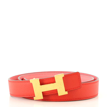 Hermes Constance Martelee H Reversible Belt Leather with Hammered Hardware Thin
