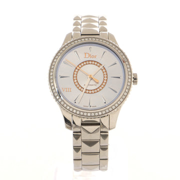 Christian Dior VIII Montaigne Automatic Watch Stainless Steel with Diamond Bezel and Dial 32