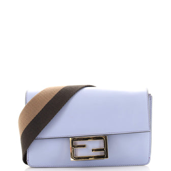 Fendi Flat Baguette Bag Leather Mini