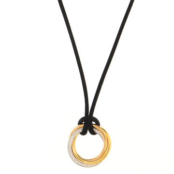Cartier Trinity Pendant Necklace 18K Tricolor Gold with Cord