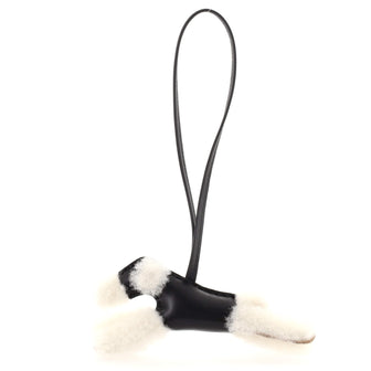 Hermes Budy Bag Charm Shearling and Leather