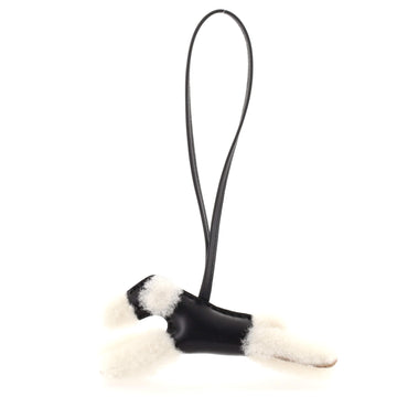 Hermes Budy Bag Charm Shearling and Leather