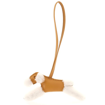Hermes Budy Bag Charm Shearling and Leather