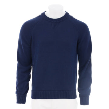 Christian Dior Men's Oblique Trim Crewneck Sweater Cotton