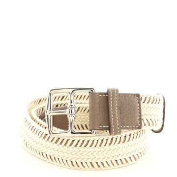 Hermes Etriviere Belt Woven Canvas Medium